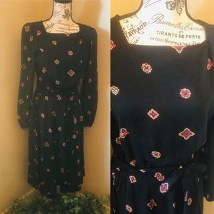 80’s Vintage dress, long Cotton dress, Size M